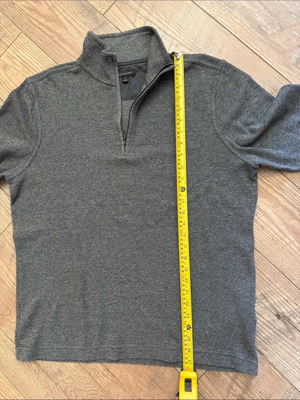 Banana Republic Men's Charcoal Gray quarter Zip Sweater